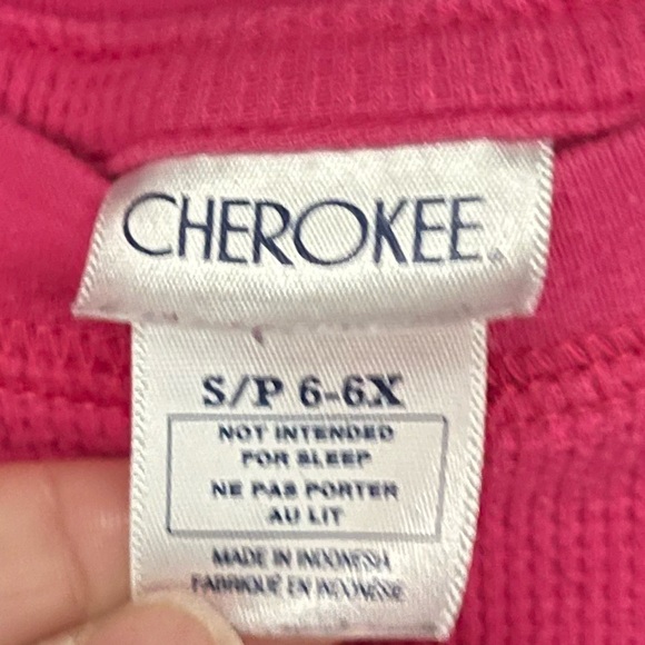 NEW LISTING- Cherokee pink long sleeve thermal size 6 - Picture 2 of 2